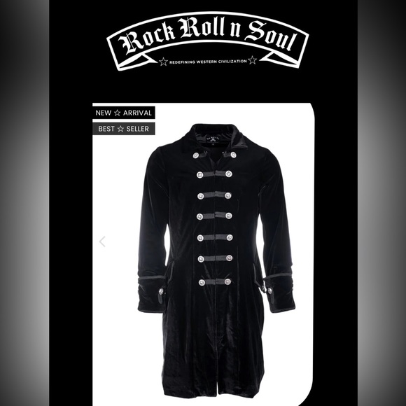 Rock Roll n Soul Other - Brand new Rock Roll n Soul Velvet Frock Coat